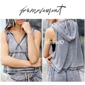 NWT Free People FP Movement Meadowbrook Hoodie Black Size XS